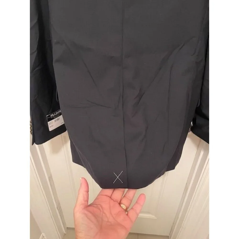Jos A. Bank Executive Blazer Traditional Fit Men's‎ 42L Black 100% Wool